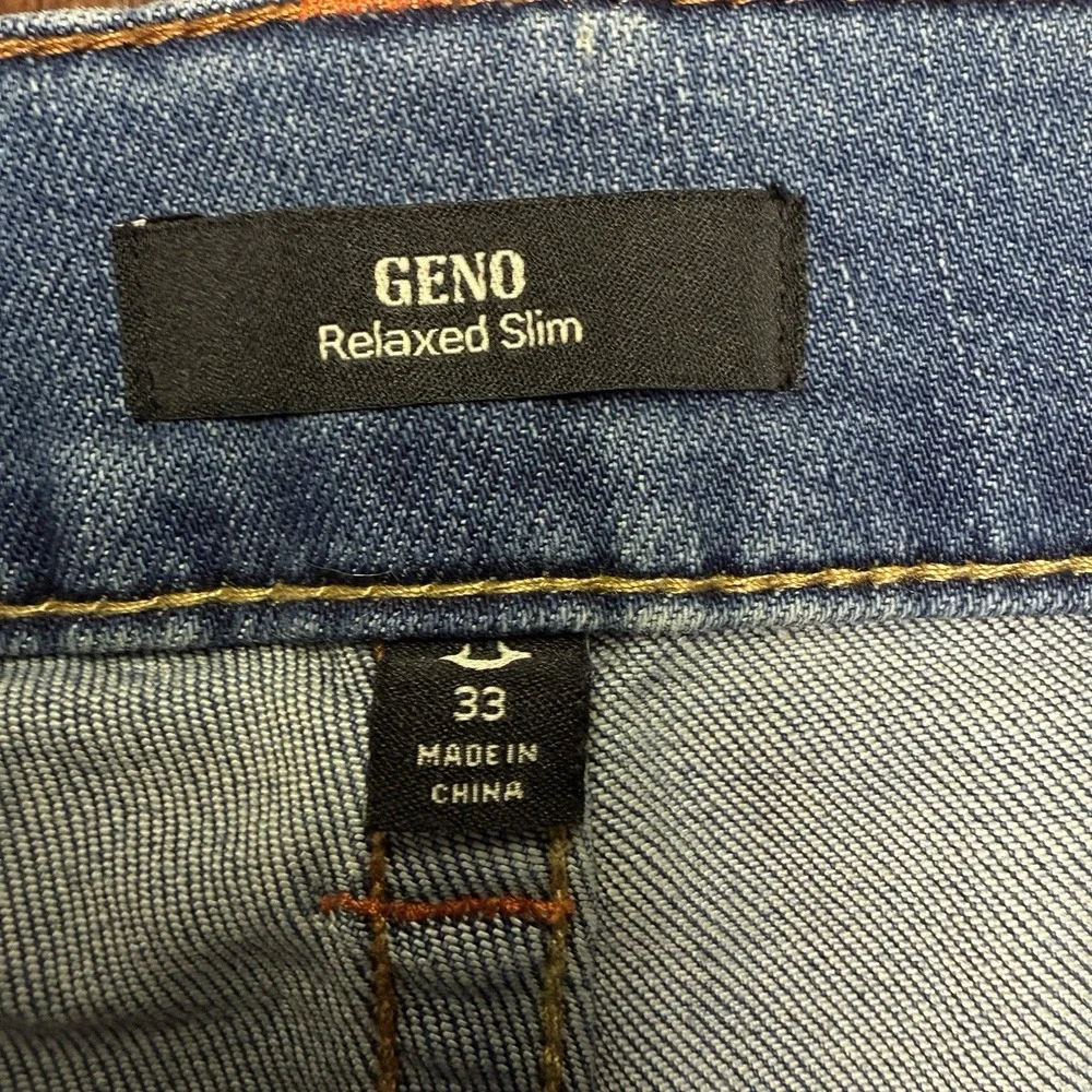 True Religion Geno Relaxed‎ Slim Jeans Mens 33 (fits 35x32) Fade Wash Stretch